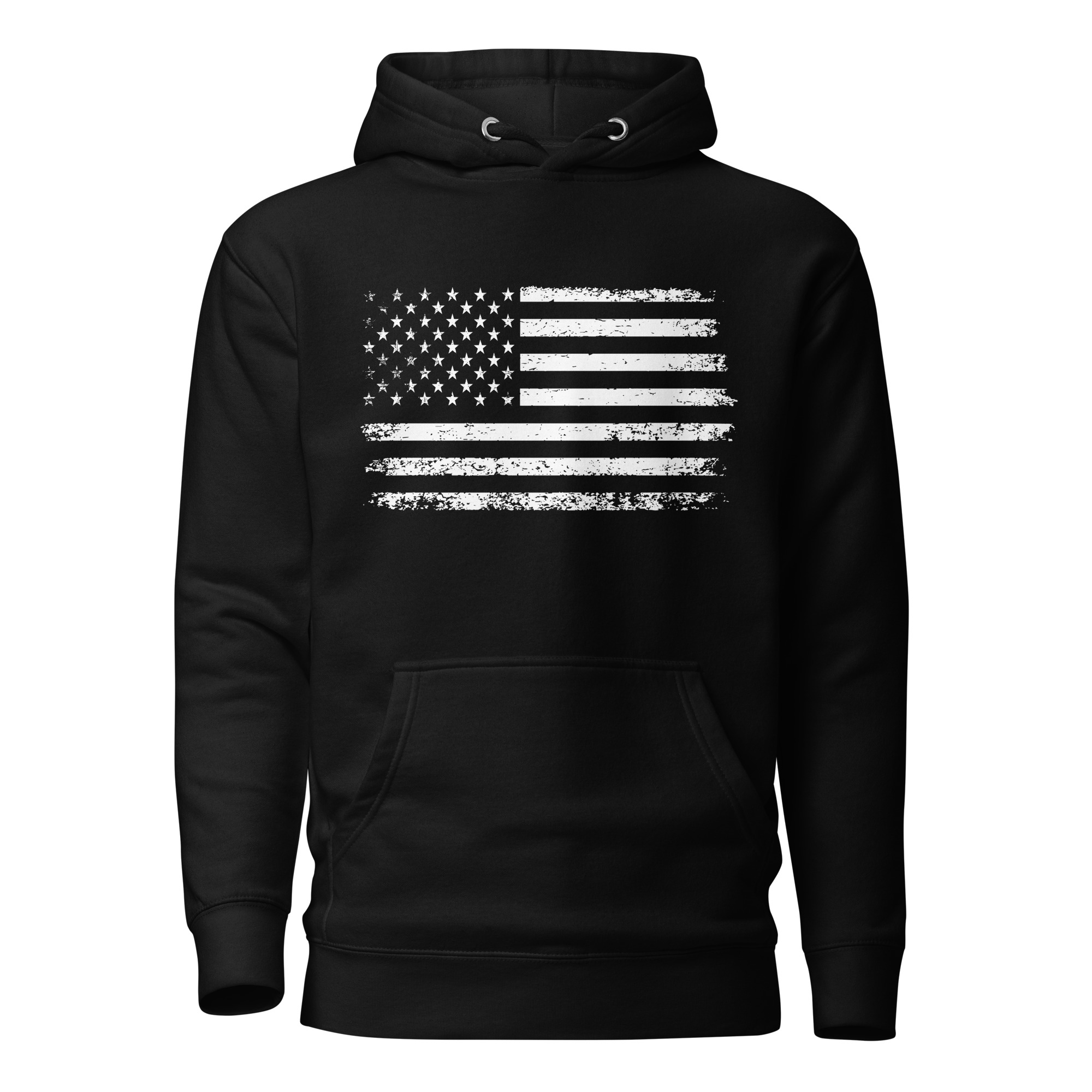 Distressed American Flag Unisex Pullover Hoodie