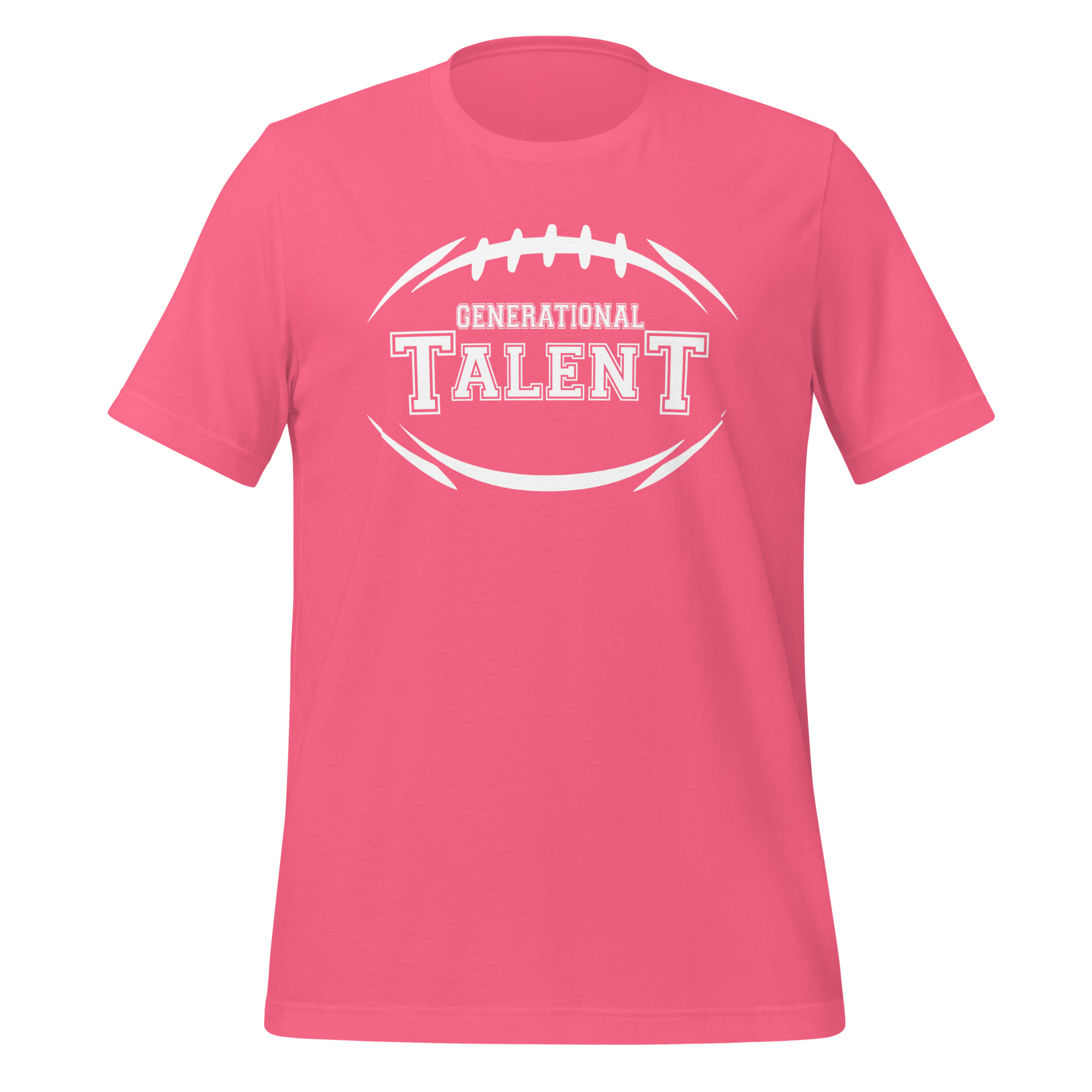 Generational Talent Football Unisex T-Shirt - White Graphic Bella + Canvas 3001