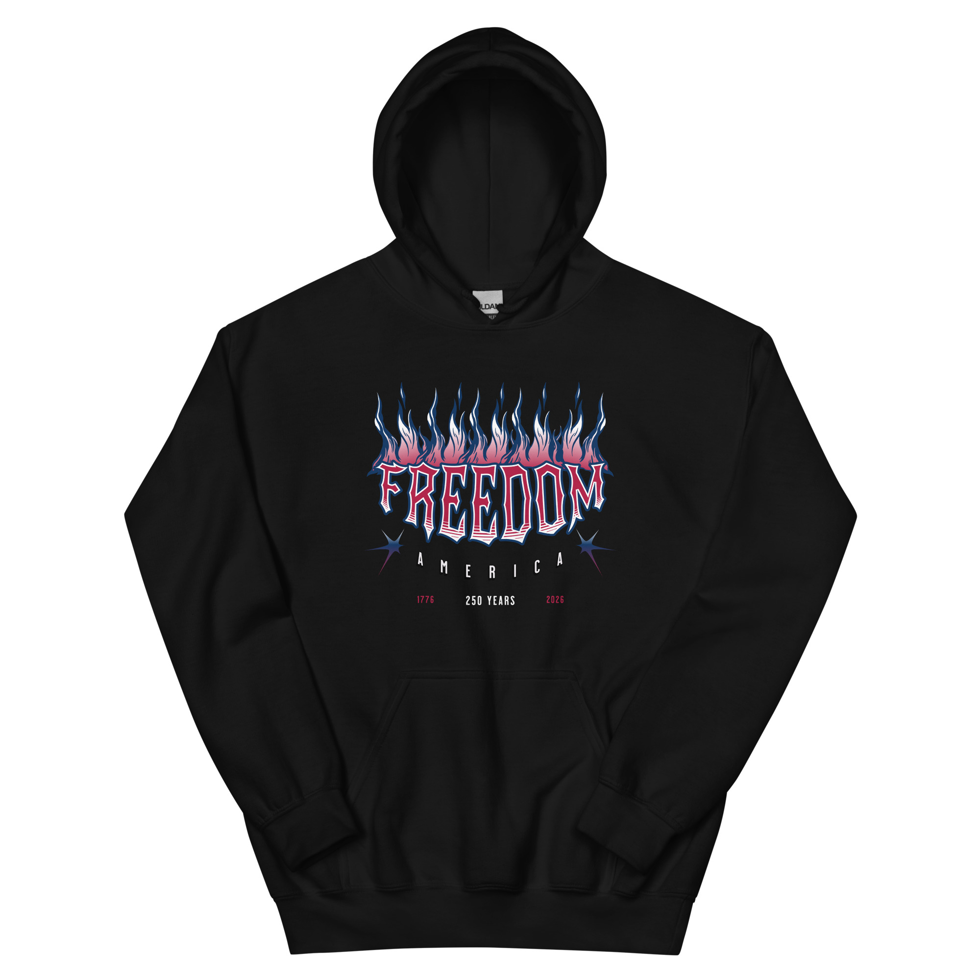 Freedom Flames Semiquincentennial 250 Years Unisex Pullover Hoodie