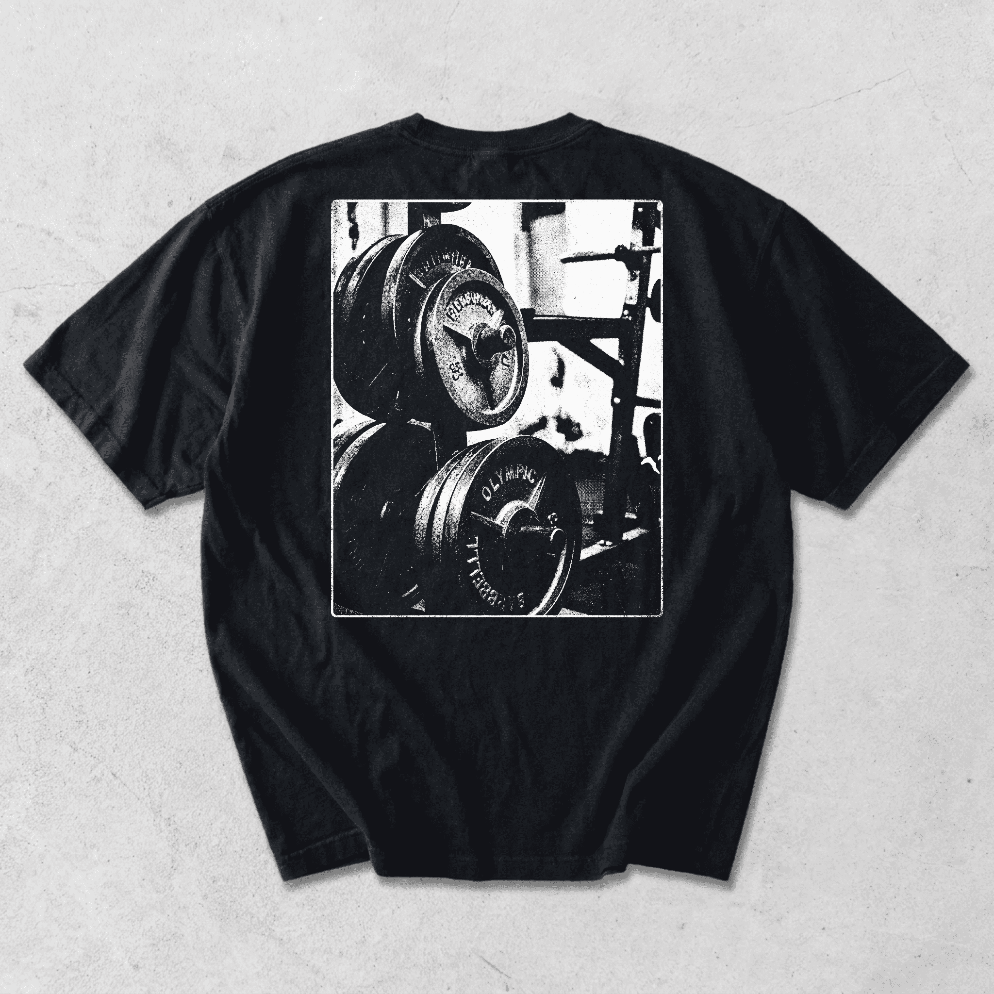 Gainz Teez Official Logo Gym Tee | Vintage Halftone Iron Print Comfort Colors 1717
